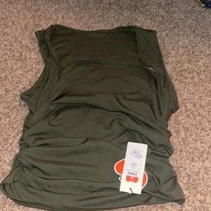 Cider green crop top